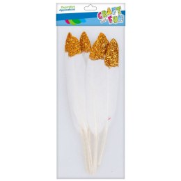 Piórka Craft with Fun Craft with fun biało-złoty 6 szt (463664)