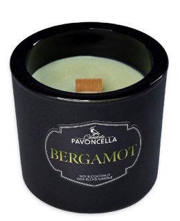 Świeczka ozdobna Pavoncella Classico Bergamot czarna 170g (5905711530943)