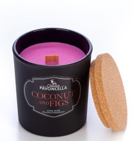 Świeczka ozdobna Pavoncella Classico Coconut and Figs czarna 135 g (5905711530066)