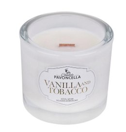 Świeczka ozdobna Pavoncella Classico Vanilla and Tabacco biała 170g (5905711530530)