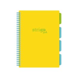 Kołozeszyt (kołobrulion) Strigo NEON ŻÓŁTY A4 100k. 80g krata (PADS011)