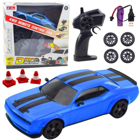 Samochód Lean Sportowe Drift Wymienne Koła Zdalnie Sterowany RC 4WD Niebieskie Sport (22684) Samochód Lean Sportowe Drift Wymienne Koła Zdalnie Sterowany RC 4WD Niebieskie Sport (22684)