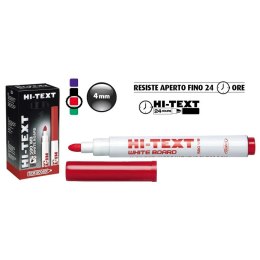 Marker suchościeralny Fibracolor czerwony 0,6mm okrągła końcówka