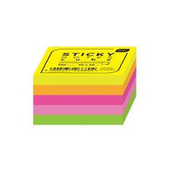 Notes samoprzylepny (karteczki) Interdruk mix fluo 250k [mm:] 50x50 (IKARSAM250)