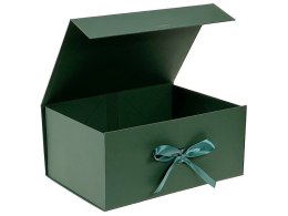 Pudełko na prezent do samodzielnego składania, ciemnozielone [mm:] 390x280x 175 Adar (617223)