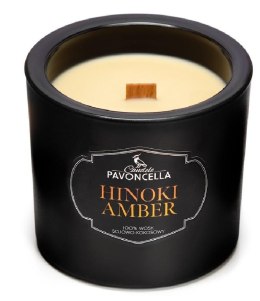 Świeczka ozdobna Pavoncella Classico Hinoki Amber czarna 170g (5905711530448)