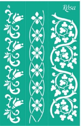 Szablon Rosa Ornament kwiatowy (04)