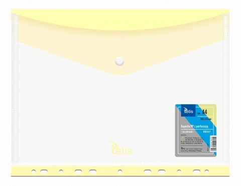 Teczka plastikowa na zatrzask A4 żółty Tetis (BT614-Y/120)) Teczka plastikowa na zatrzask A4 żółty Tetis (BT614-Y/120))