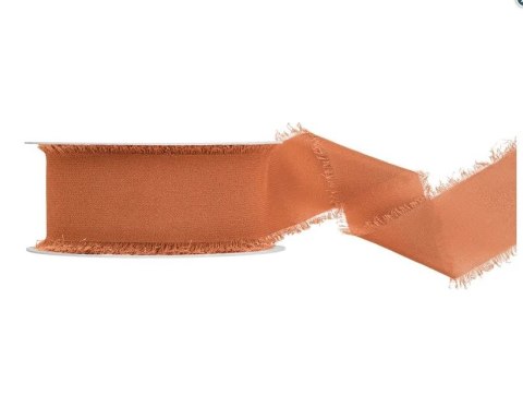 Wstążka Titanum Craft-Fun Series szyfonowa strzępiona 40x10 [mm x m] miedziana (WJ40-10-020)