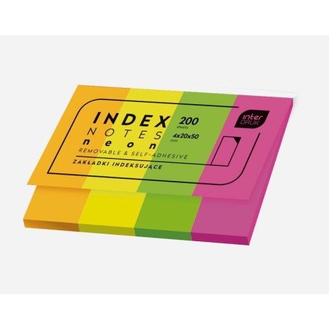 Zakładki indeksujące 200k [mm:] 20x50 Interdruk (IZAKIND200N)