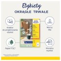 Etykieta samoprzylepna Zweckform okrągła L3415-100 Avery Zweckform okrągła 40mm 2400 etykiet A4 biała [mm:] 210x297