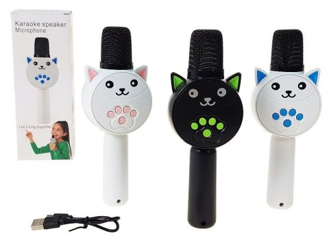 Mikrofon zabawkowy kotek, 20x8x5cm,z głośnikiem Bluetooth, kabel USB Adar (617544) Mikrofon zabawkowy kotek, 20x8x5cm,z głośnikiem Bluetooth, kabel USB Adar (617544)