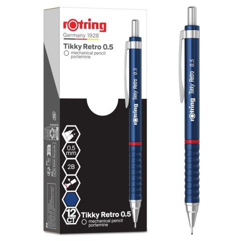 Ołówek automatyczny Rotring TIKKY RETROBLUE MP 0,5 0,5mm (2202566) Ołówek automatyczny Rotring TIKKY RETROBLUE MP 0,5 0,5mm (2202566)