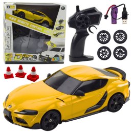 Samochód Lean Sportowe Do Driftu Wymienne Koła Zdalnie Sterowany RC 4WD Żółte (22686)