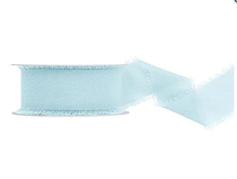 Wstążka Titanum Craft-Fun Series szyfonowa strzępiona 40x10 [mm x m] błękitny (WJ40-10-011J)