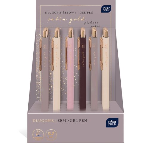Długopis żelowy Interdruk Satin Gold 0,7mm niebieski 1,0mm (5902277346452) Długopis żelowy Interdruk Satin Gold 0,7mm niebieski 1,0mm (5902277346452)
