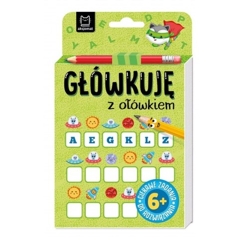 Książeczka edukacyjna Aksjomat Główkuję z ołówkiem, 6+, Książeczka zielona Książeczka edukacyjna Aksjomat Główkuję z ołówkiem, 6+, Książeczka zielona