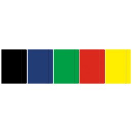 Teczka kartonowa na gumkę kolor A3 mix 300g [mm:] 43x32 Rexus (601893)