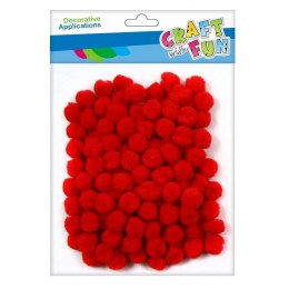 Pompony Craft With Fun czerwone 120 szt (463922)