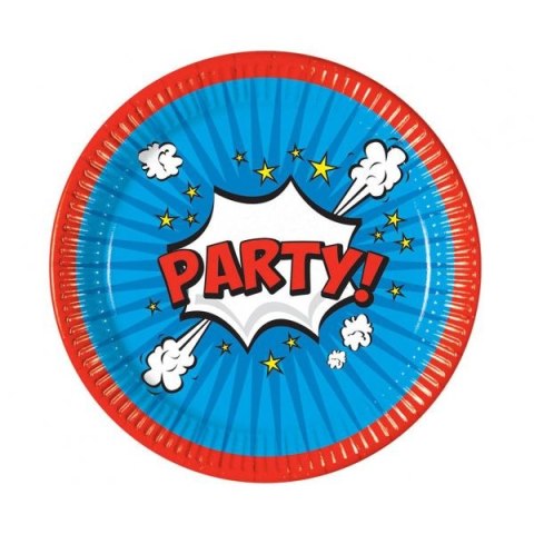 Talerz jednorazowy Godan Boom Party papier śr. 230mm 8 szt (94166) Talerz jednorazowy Godan Boom Party papier śr. 230mm 8 szt (94166)