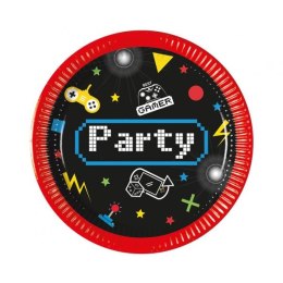 Talerz jednorazowy Godan Game Party papier śr. 200mm 8 szt (93770)