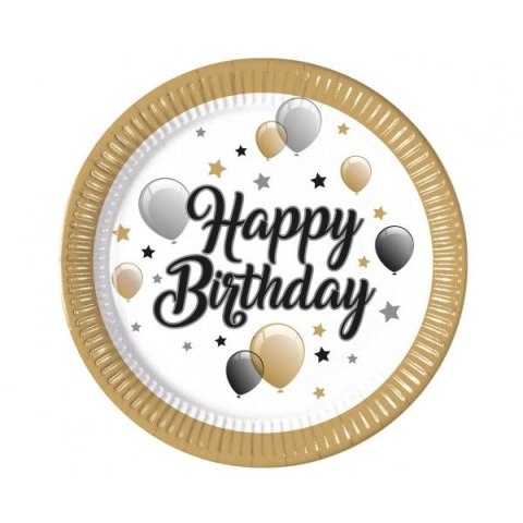 Talerz jednorazowy Godan Happy Birthday papier śr. 230mm 8 szt (93443) Talerz jednorazowy Godan Happy Birthday papier śr. 230mm 8 szt (93443)