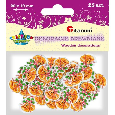 Dekoracje drewniane Titanum Craft-Fun Series Dzwonki bożonarodzeniowe do przyszycia Dekoracje drewniane Titanum Craft-Fun Series Dzwonki bożonarodzeniowe do przyszycia