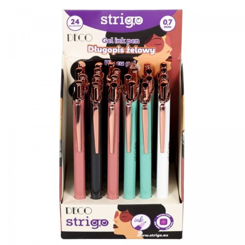 Długopis żelowy Strigo DECO niebieski 0,7mm (SSC461) Długopis żelowy Strigo DECO niebieski 0,7mm (SSC461)