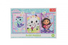 Puzzle Trefl Gabby Poznajcie Gabby i kotki 3x50 el. (34876)