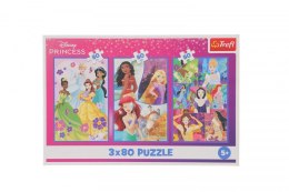 Puzzle Trefl Princess Księżniczki przyjaciółki 3x80 el. (34884)