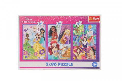 Puzzle Trefl Princess Księżniczki przyjaciółki 3x80 el. (34884)