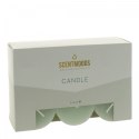 Świeca Pavoncella pieńkowa 5x5cm 6szt., w kolorze Green (8720935400905)