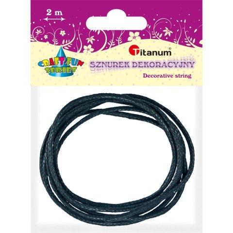 Sznurek Titanum Craft-Fun Series 2m (czarny) Sznurek Titanum Craft-Fun Series 2m (czarny)