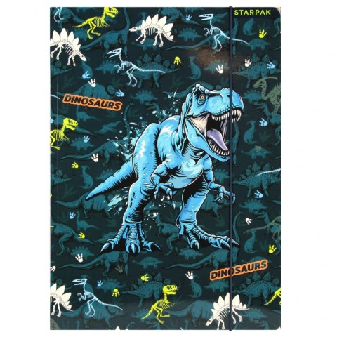 Teczka kartonowa na gumkę Dino A4 mix Starpak (559701)