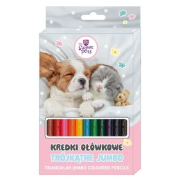 Kredki ołówkowe Beniamin The sweet pets trójkątne 12 kol.