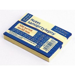 Notes samoprzylepny (karteczki) Office żółty 100k [mm:] 75x50 Starpak (130659)