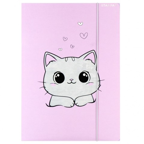 Teczka kartonowa na gumkę Kotek A4 mix Starpak (559723) Teczka kartonowa na gumkę Kotek A4 mix Starpak (559723)