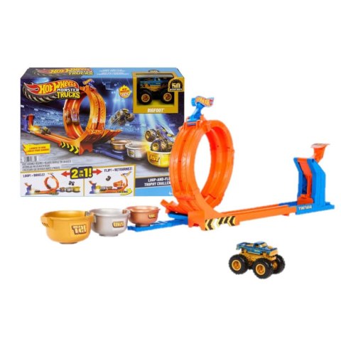 Tor wyścigowy Hot Wheels City pętla skok po trofeum (JBX64) Tor wyścigowy Hot Wheels City pętla skok po trofeum (JBX64)