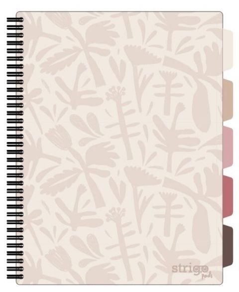 Kołozeszyt (kołobrulion) Strigo FLORAL BEŻOWY A4 100k. 80g krata (PADS044) Kołozeszyt (kołobrulion) Strigo FLORAL BEŻOWY A4 100k. 80g krata (PADS044)