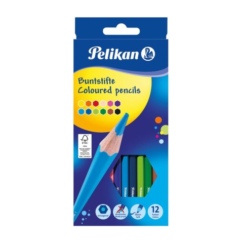 Kredki ołówkowe PN724005 12 kol. Pelikan (100401614) Kredki ołówkowe PN724005 12 kol. Pelikan (100401614)