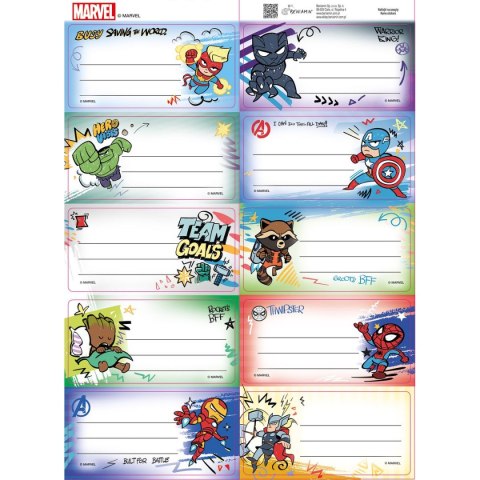 Naklejka na zeszyt Beniamin Avengers Naklejka na zeszyt Beniamin Avengers