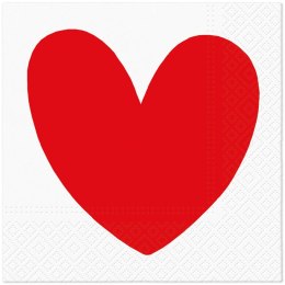 Serwetki Paw Red Hearts mix nadruk bibuła [mm:] 330x330 (TL126000)
