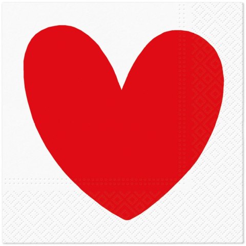 Serwetki Paw Red Hearts mix nadruk bibuła [mm:] 330x330 (TL126000)