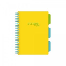 Kołozeszyt (kołobrulion) Strigo NEON żółty A5 100k. 80g krata (PADS017)