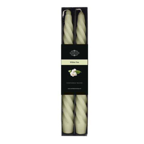 Świeca Pavoncella stołowa zakręcona o zapachu White Tea (opak. 2 szt.) [mm:] 250 (8716516195636)