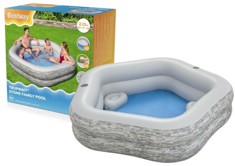 Basen Best Way Ogrodowy 213x 206x 53 cm (21694/54423) Basen Best Way Ogrodowy 213x 206x 53 cm (21694/54423)
