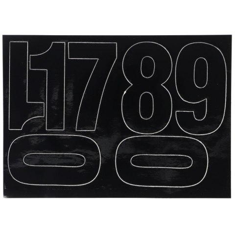 Cyfry samoprzylepne czarne Farro