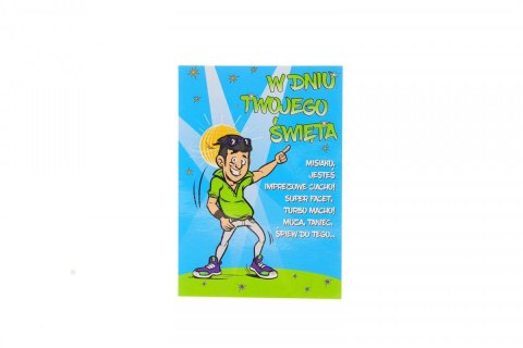Kartka składana Comic Urodzinowy dla chłopaka B6 Ev-corp (STKC-029)