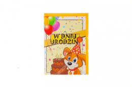 Kartka składana Urodziny dziecięce B6 Pol-mak (B6B)