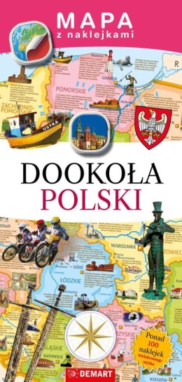 Książeczka edukacyjna Demart Mapy z naklejkami. Dookoła Polski